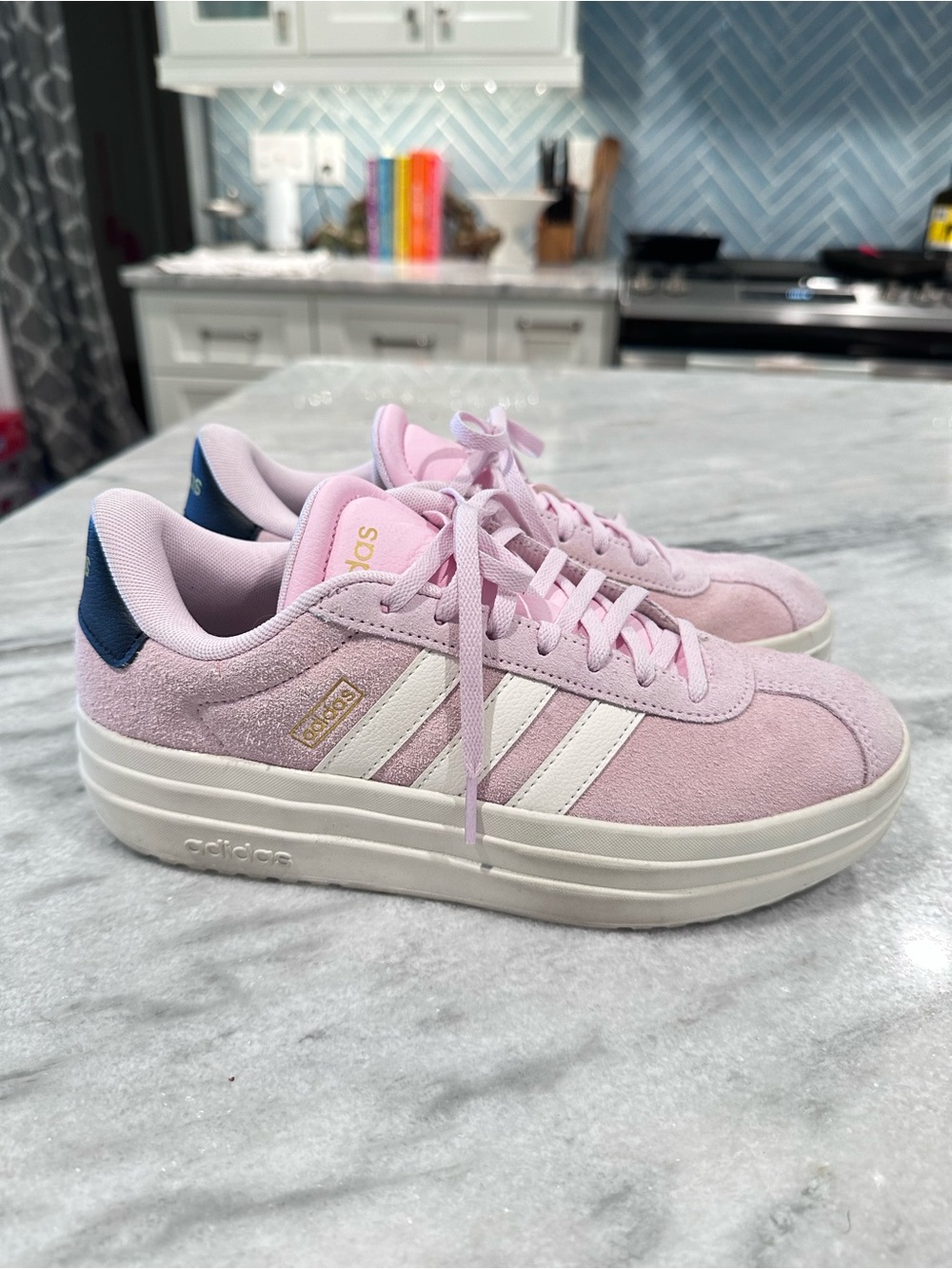 Adidas VL Court Bold Shoes Sneakers Light Pink Size 7.5